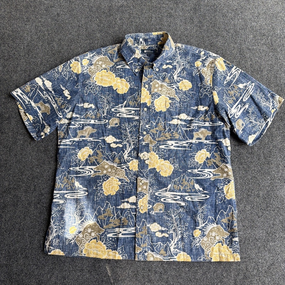 RARE Reyn Spooner XL Chinese New Year of the Boar 2019 Pig Hawaii Aloha Sz L